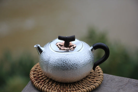 Pure Silver 999 "Persimmon" Gongfu Teapot (150ml) – Jiangnan Sourcing