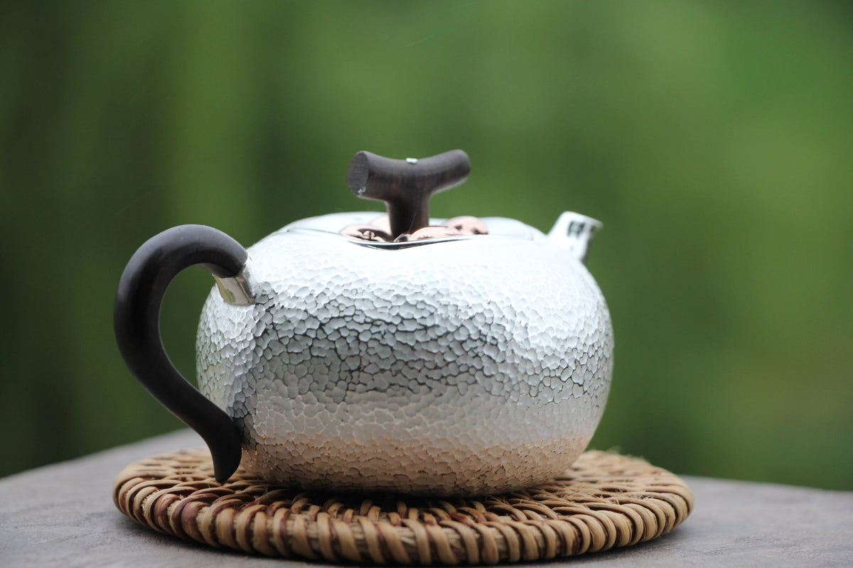 Pure Silver 999 "Persimmon" Gongfu Teapot (150ml) – Jiangnan Sourcing