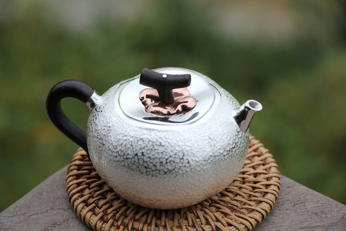 Pure Silver 999 "Persimmon" Gongfu Teapot (150ml) – Jiangnan Sourcing