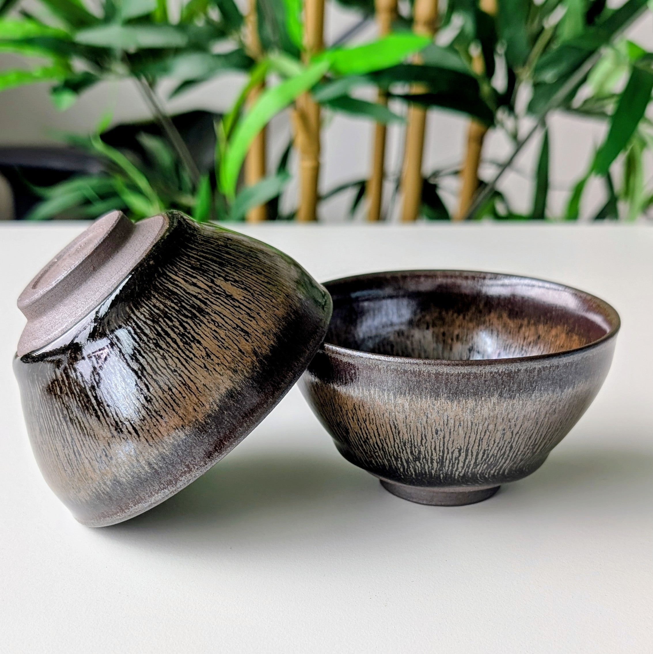 油点天目茶碗 建窑兔毛釉天目茶碗 / 中国古董。洋变天目 边目天目 茶道用具 兔毛”天目茶碗/茶杯– Jiangnan Sourcing