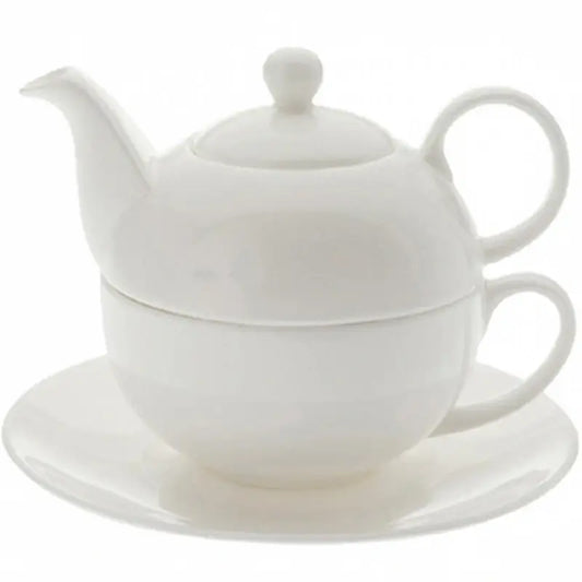 Bone Porcelain Pure White Tea For One Set