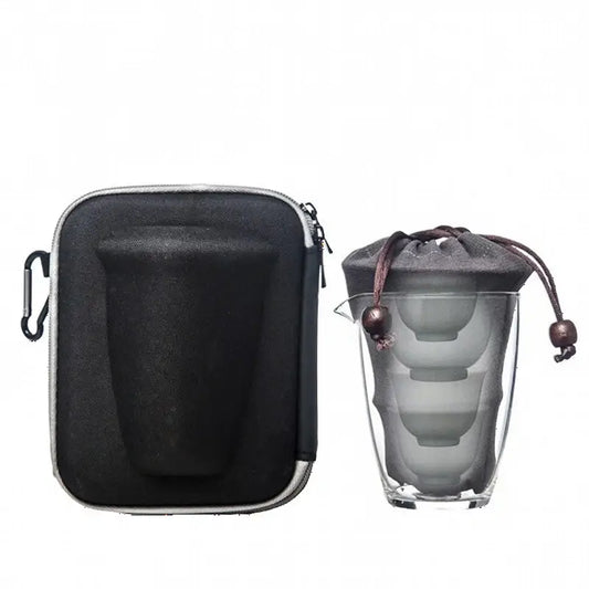 Porcelain Gaiwan Travel Tea Set With Bag