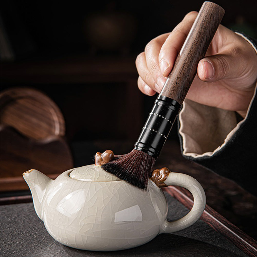Walnut Kung Fu Tea Utensils Set With 6 Coaster | Jiangnan Sourcing