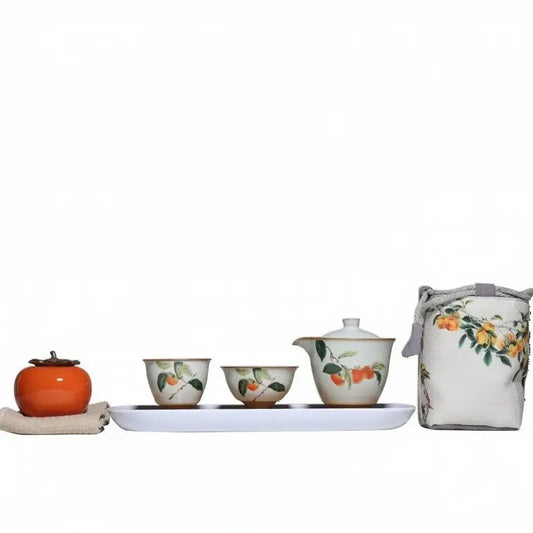 Ruyao Persimmon Travel Tea Set